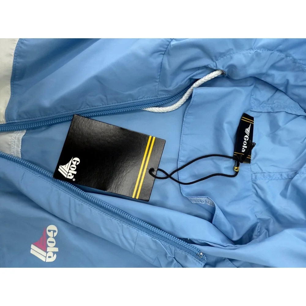 Gola Bonnetti‎ Windbreaker Jacket Blue White Colorblock Womens 10 New